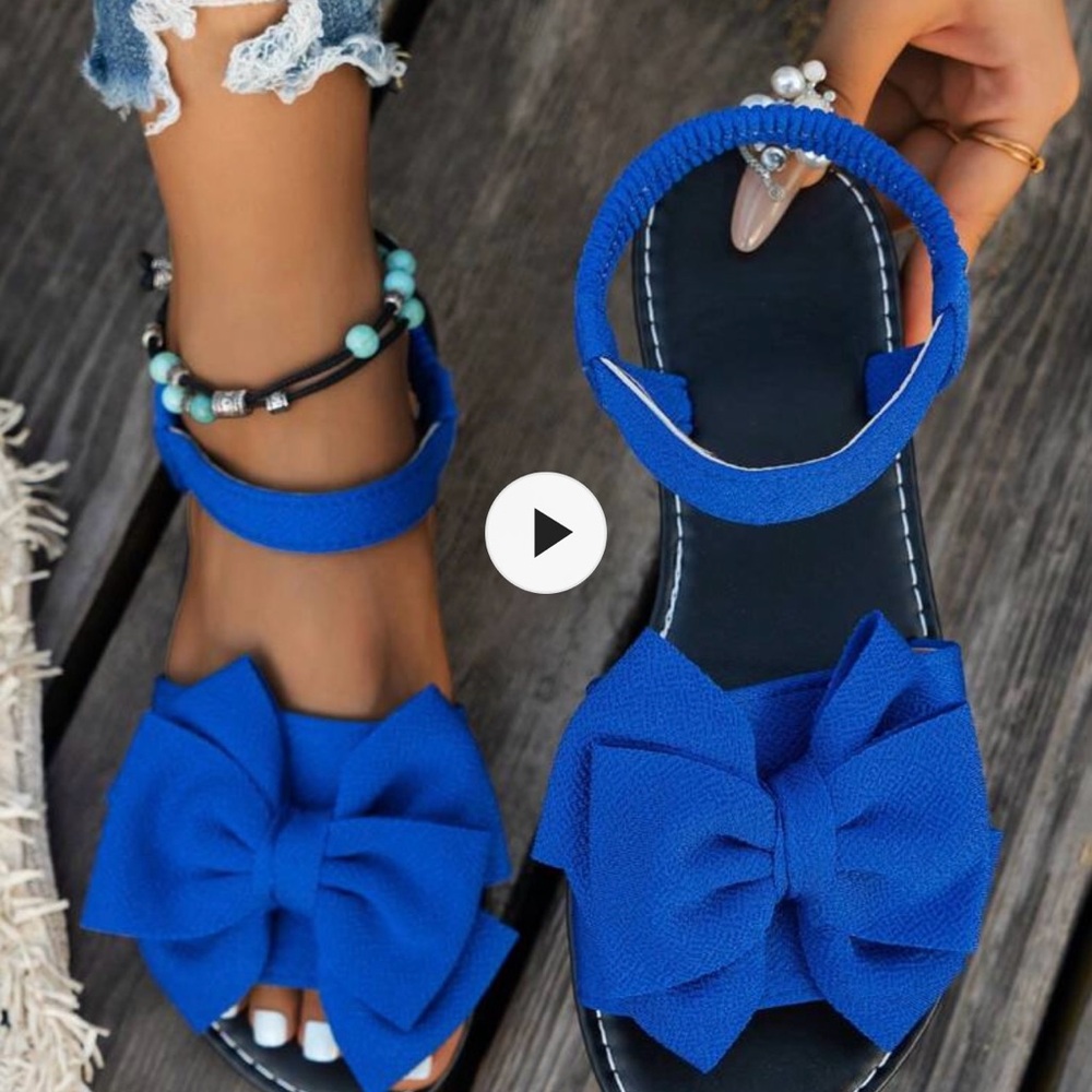 Blue Bow Women's Sandals
